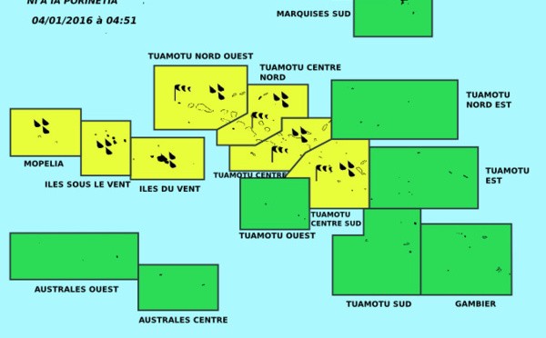 Les Tuamotu et la Société en vigilance jaune : appel à la prudence