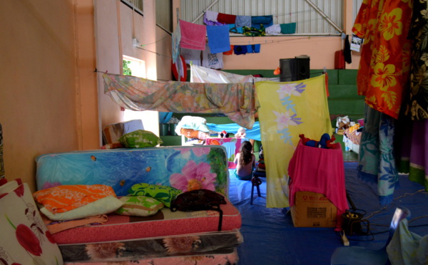 Les sinistrés de Tiarei organisés comme un camp de réfugiés