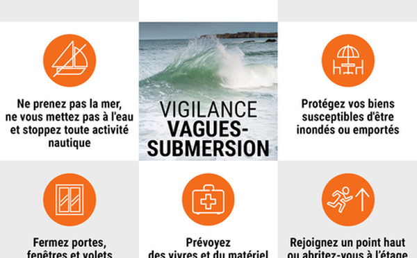 Vagues-submersion : les îles des Australes centre, Rapa et Australes Ouest sont placées en vigilance orange