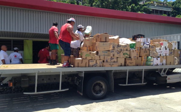 Sinistrés de la côte est : neuf tonnes de denrées alimentaires livrées
