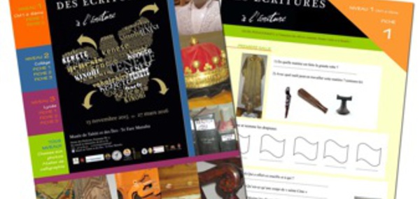 Exposition "Des écritures à l’écriture" : un document pédagogique destiné aux élèves