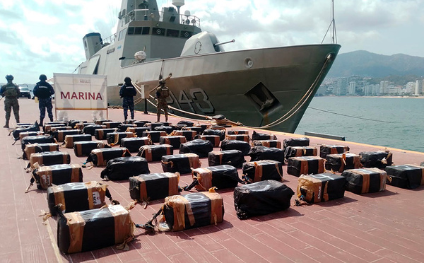 Mexique: saisie de 3,5 tonnes de cocaïne au large du Pacifique