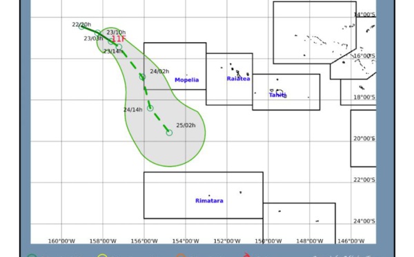 Les îles de la société et les Australes menacées par la dépression 11 F