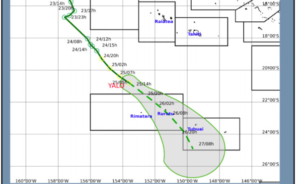 La dépression tropicale Yalo devrait s'affaiblir vendredi
