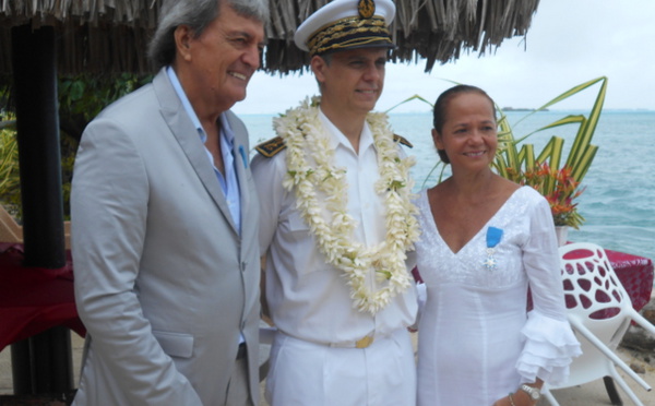 Moorea : Gabilou et Moeata ont reçu la médaille de l'ordre national du Mérite hier