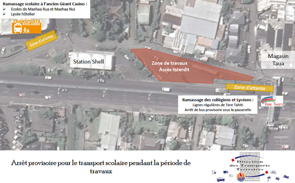 Réaménagement de l'arrêt de bus à Outumaoro
