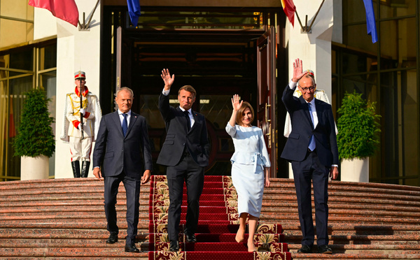 Macron, Merz et Tusk affichent leur "soutien déterminé" à la Moldavie face à Moscou