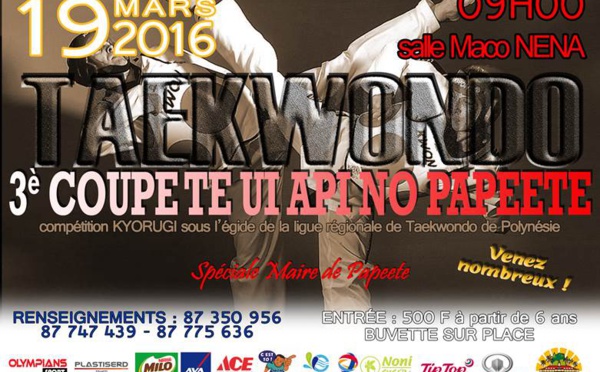 Taekwondo : Te Ui Api no Papeete organise sa troisième coupe ce samedi!