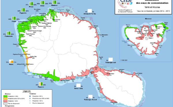 L'eau du robinet est potable dans neuf communes polynésiennes