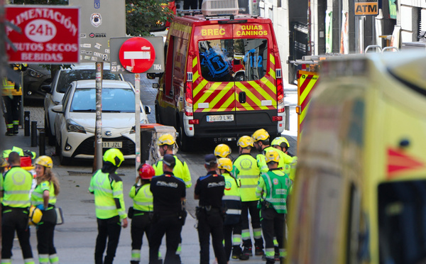 Quatre disparus après l'effondrement partiel d'un immeuble en travaux à Madrid