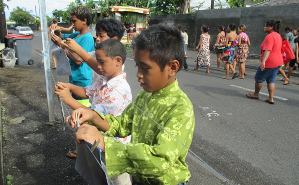 Le collège de Taunoa a fait sa "Grande Lessive"