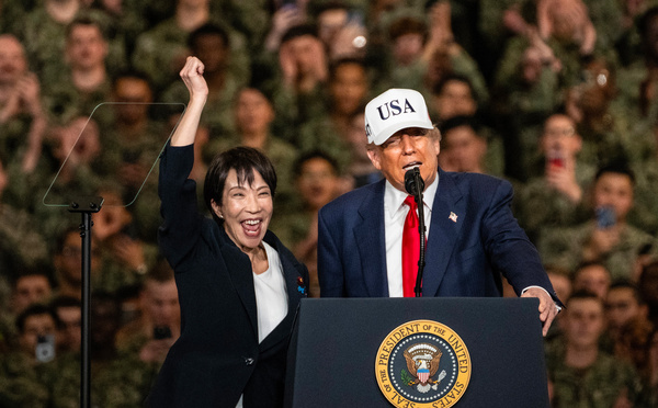 Vers un "nouvel âge d'or": à Tokyo, Trump conquis par la Première ministre Takaichi