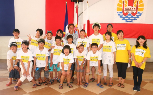 Nicole Sanquer-Fareata reçoit une délégation japonaise dans le cadre du partenariat avec l’Asian Pacific Children’s Convention