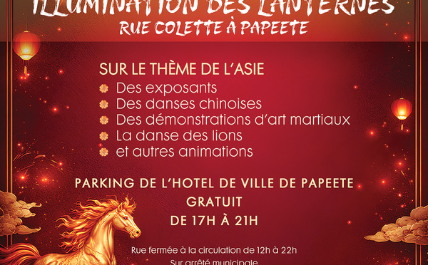 Papeete s'illuminera pour fêter le Nouvel An chinois