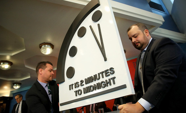 Minuit plus proche que jamais pour l'horloge de l'apocalypse
