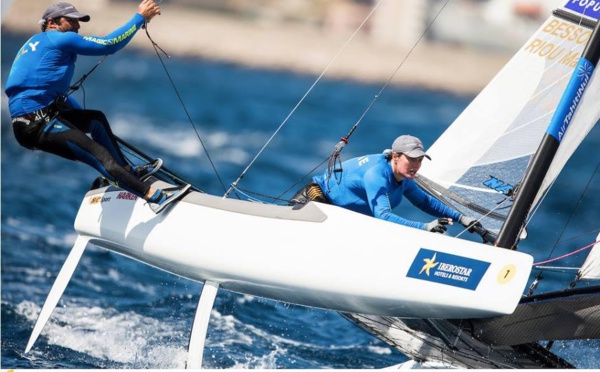 Nacra 17 : Le duo Besson / Riou 6ème à l’étape Hyères Sailing World Cup