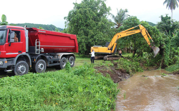Encore des quartiers inondés à Mataiea