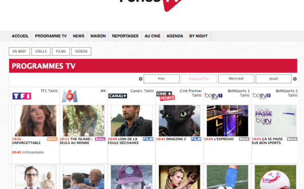 Fenuatv.com votre programme TV interactif  au quotidien
