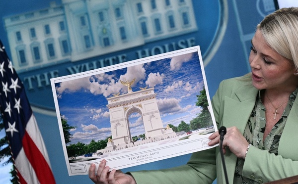 L'arche monumentale voulue par Trump à Washington officiellement baptisée