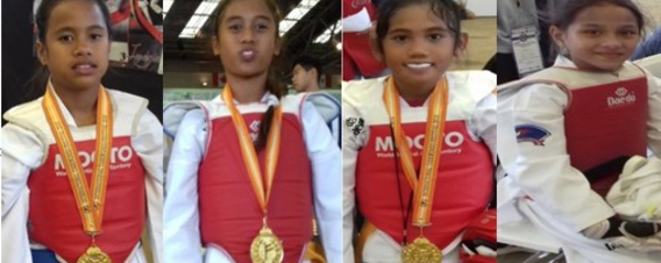 Taekwondo : H.V.M TKD no Faa'a a brillé en or comme les étoiles du drapeau de Faa'a