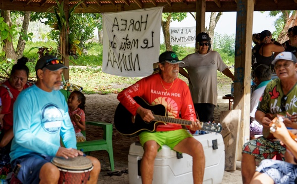 ​Forte mobilisation contre le projet du restaurant beach-club sur le motu Horea