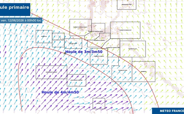 Vigilance vagues-submersion : interdiction temporaire des activités nautiques entre Tahiti sud et ouest, et Moorea