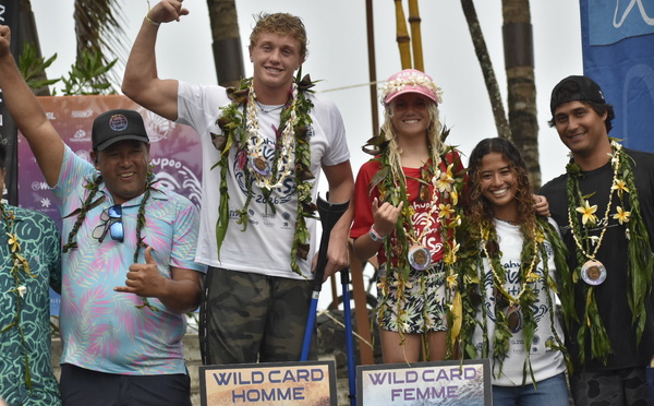 Trials : Kelia Gallina et Eimeo Czermak sacrés à Teahupo’o