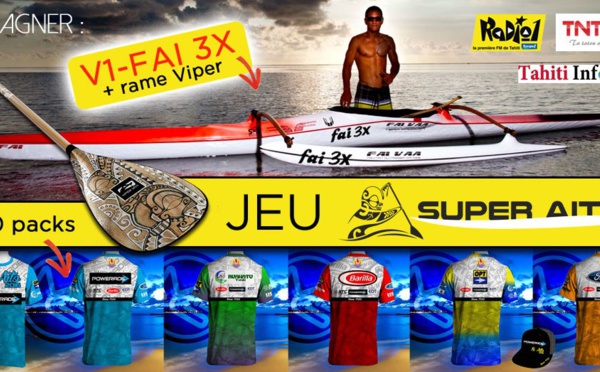 Grand jeu Te Aito: un Va'a V1-FAI 3X et sa rame Viper à gagner