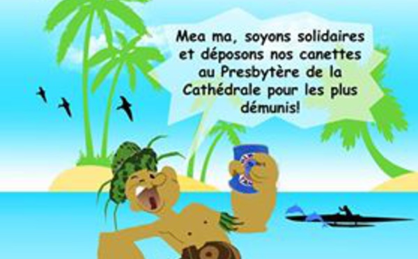 762 875 Fcfp récoltés grâce aux canettes à la cathédrale de Papeete