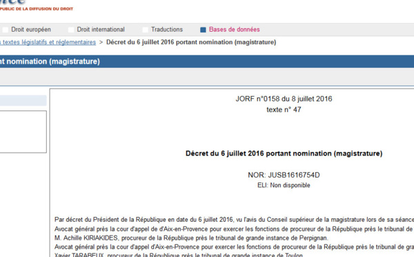 Hervé Leroy, nommé procureur de la République