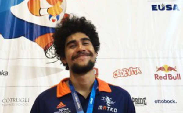 Taekwondo : Waldeck Defaix médaillé d’argent aux Jeux Européens Universitaires