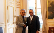 Oscar Temaru et François Hollande, en tête à tête