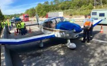 Var : un avion de tourisme en difficulté se pose sur l'autoroute