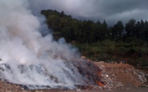 Incendie à la décharge de Faa'a