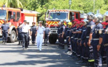 Les pompiers fêtent la Sainte-Barbe place Tarahoi