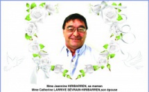 Décès de Monsieur Jackie SEVRAIN-HIRIBARREN