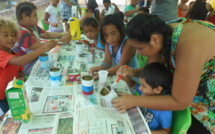 Moorea : Atelier "recyclage" pour 20 enfants de Nuuroa