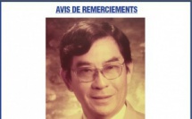 Avis de remerciements Famille LAU