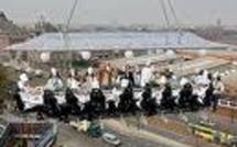 Diner avec un grand chef suspendus à un fil à 25 m de hauteur