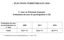 Territoriales: Taux de participation à 28,79 % à midi