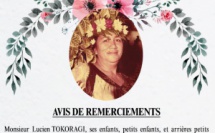 Avis de remerciements Famille HIRA-TOKORAGI