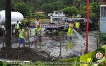 Paea: les agents de l'équipement sur le terrain mardi matin à 4 heures 30