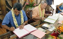 Le vice-président Edouard Fritch en déplacement à Punaauia