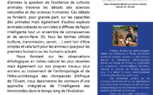 Conférence : L’hominisation entre éthologie et anthropologie