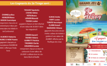 Pacifique des Jeux  : Retrouvez le nom des gagnants du jeu concours Be Happy 2018