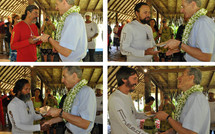 Le Haut-Commissaire félicite l'équipage O Tahiti Freedom.