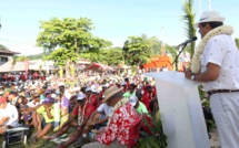 Le président à la cérémonie d’ouverture de la course Hawaiki Nui Va’a