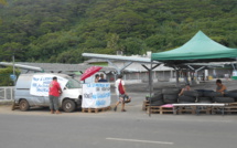Un barrage filtrant à l'entrée de Champion Toa Moorea