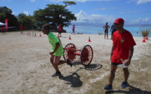 Les jeunes sapeurs-pompiers en action à Moorea