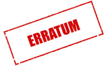 ERRATUM au sujet du communiqué « formation fitness »